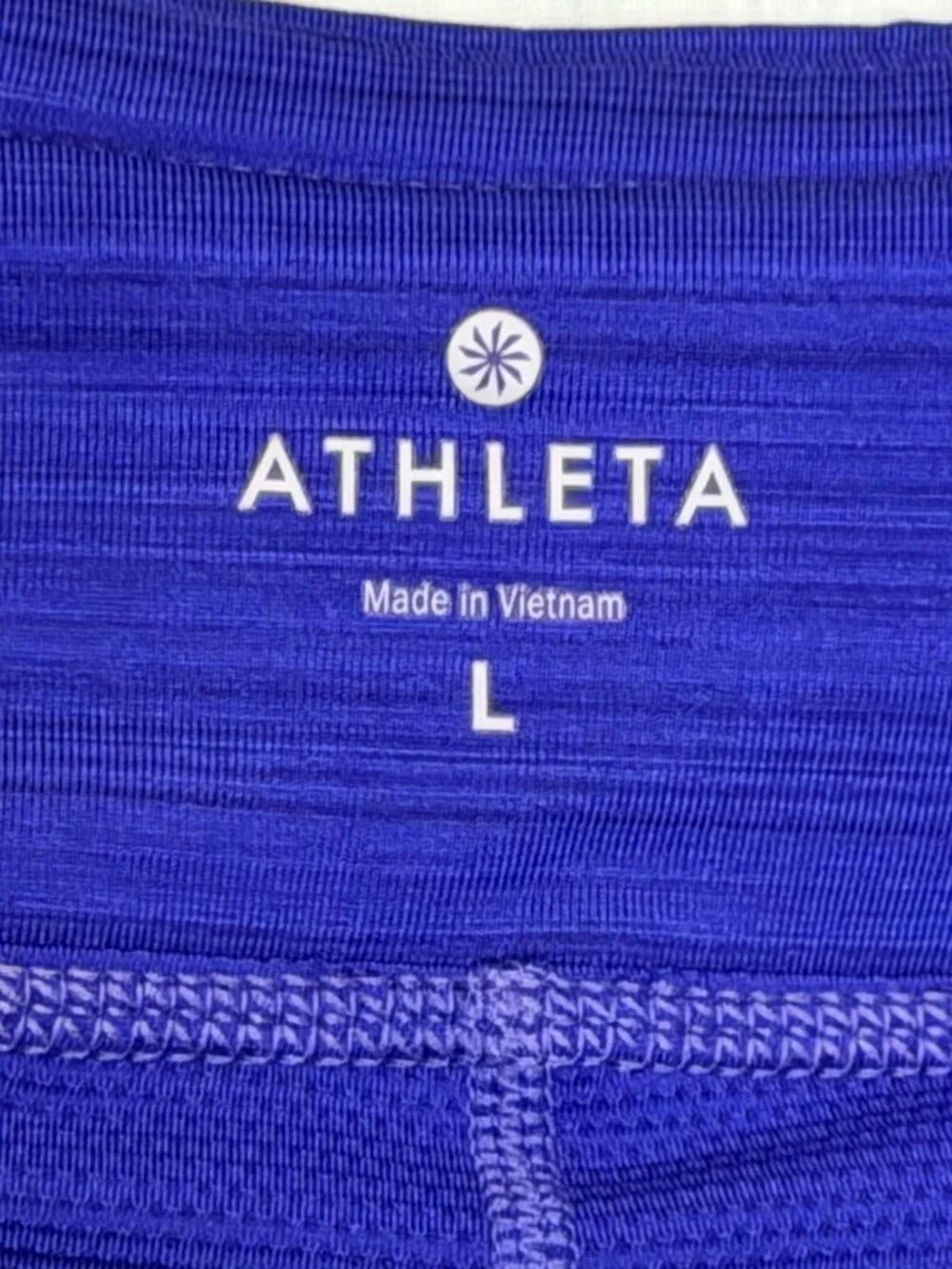 Athleta Swagger Tiered Tennis Skort Skirt Sz Large Blue Thin Striped Drawstring